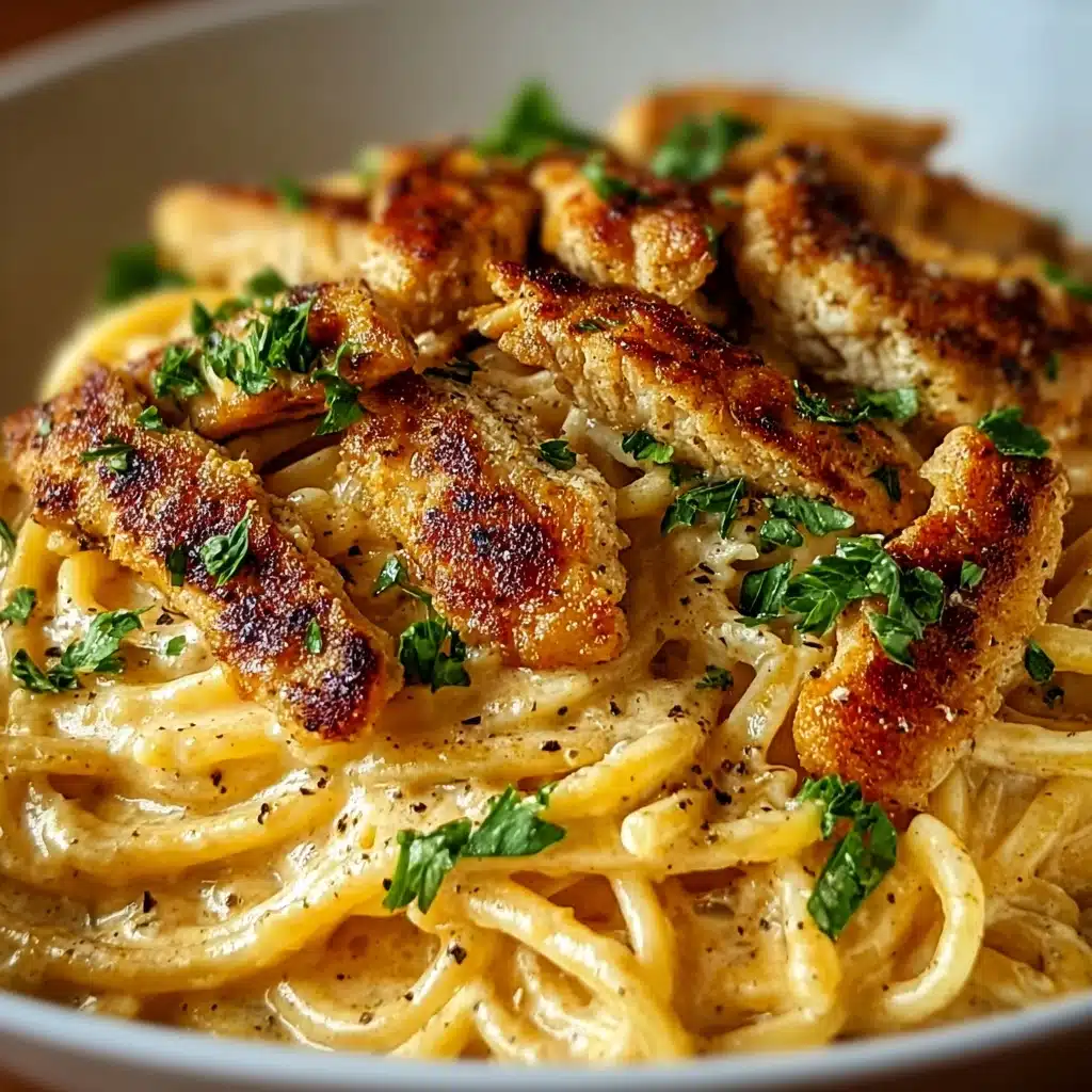 Irresistibly Easy Cowboy Butter Chicken Linguine Recipe - Recipe Image