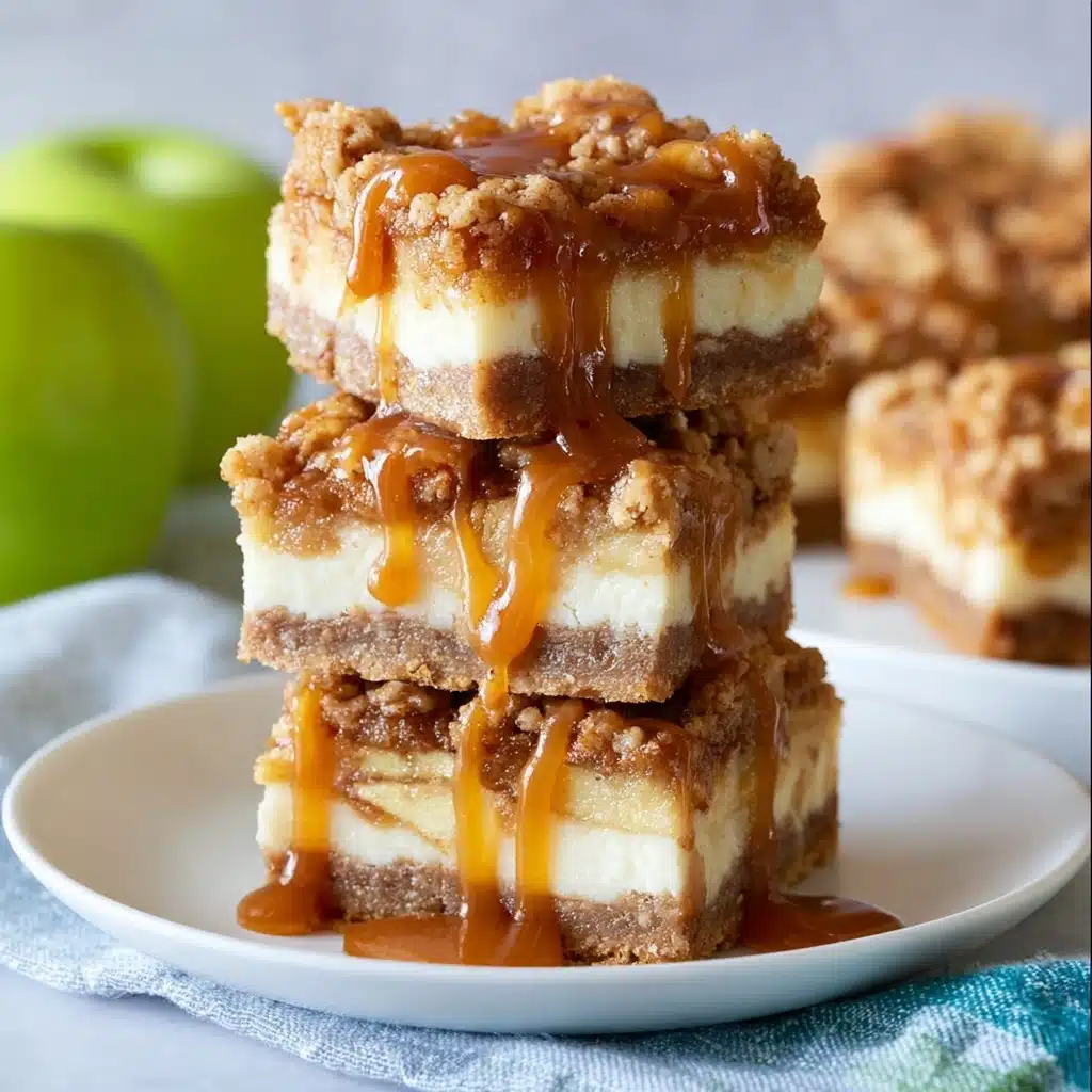 Caramel Apple Cheesecake Bars Recipe - Recipe Image