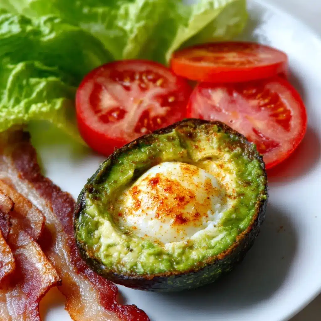 Keto Air Fryer Avocado Baked Egg Recipe