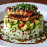 Honey Lime Chicken & Avocado Rice Stack Recipe