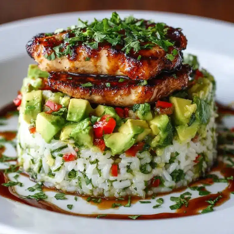 Honey Lime Chicken & Avocado Rice Stack Recipe
