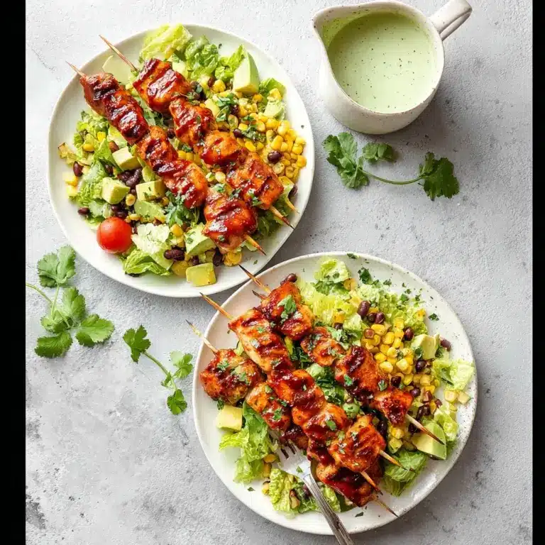 BBQ Chicken Skewer Salad