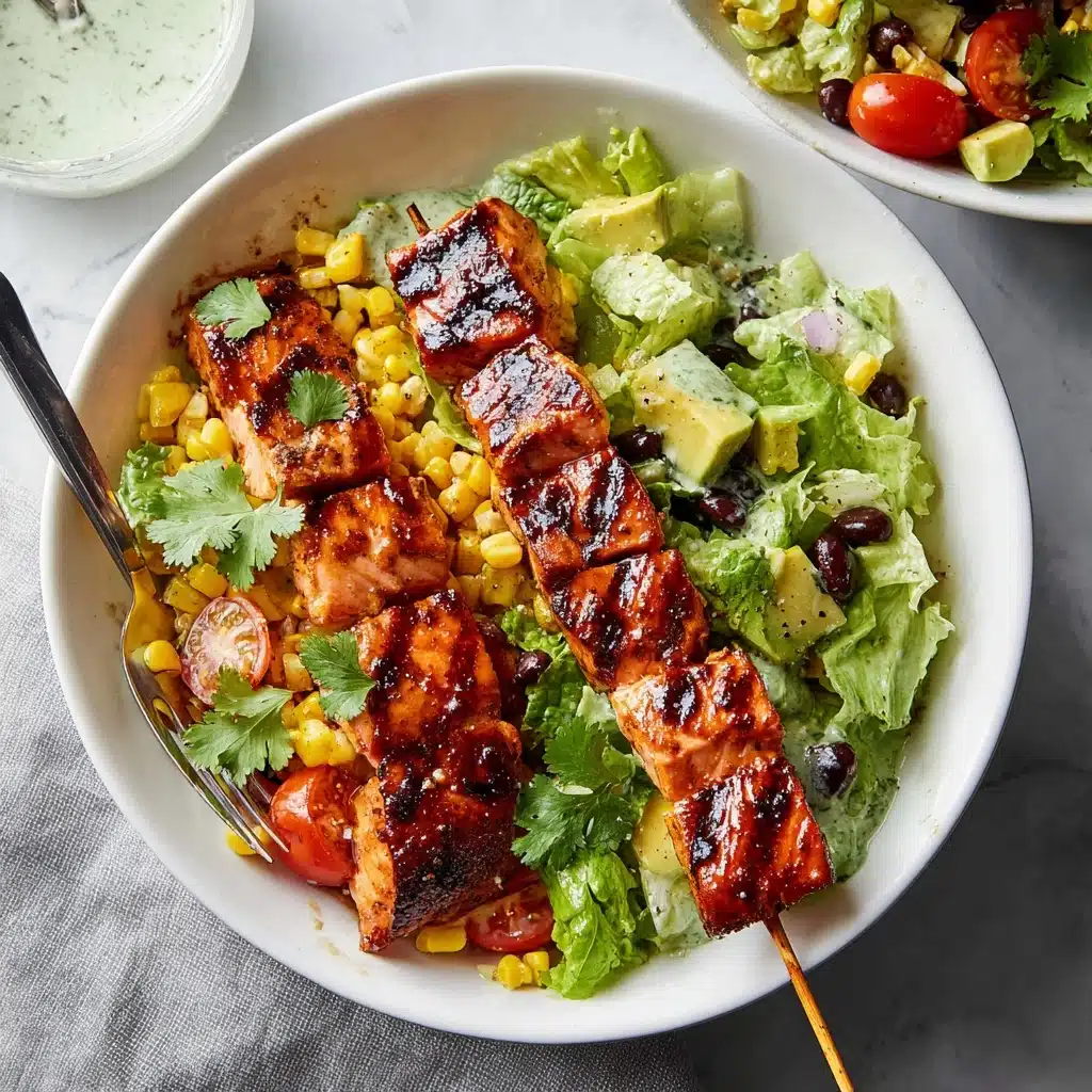 BBQ Chicken Skewer Salad  - Recipe Image