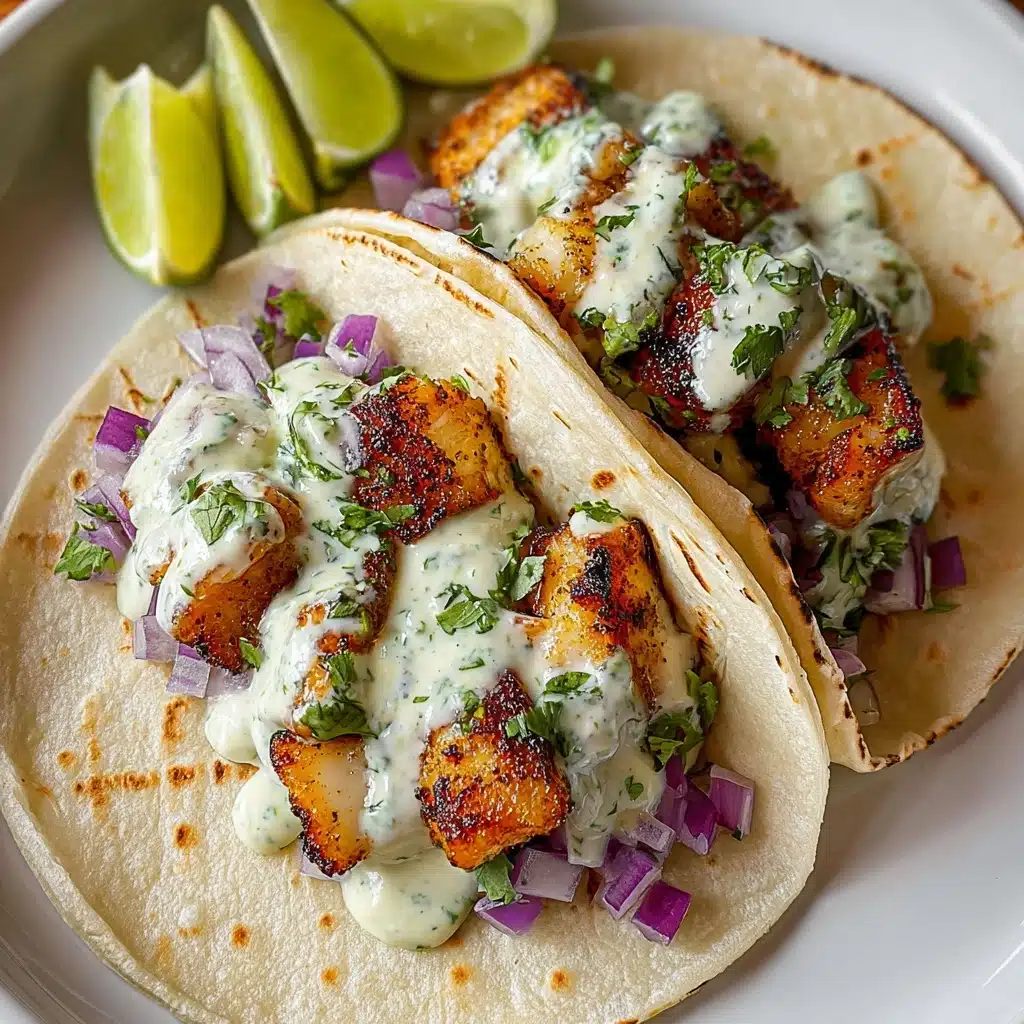 Fish Tacos Lime Crema