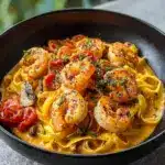 Jamaican Shrimp Pasta