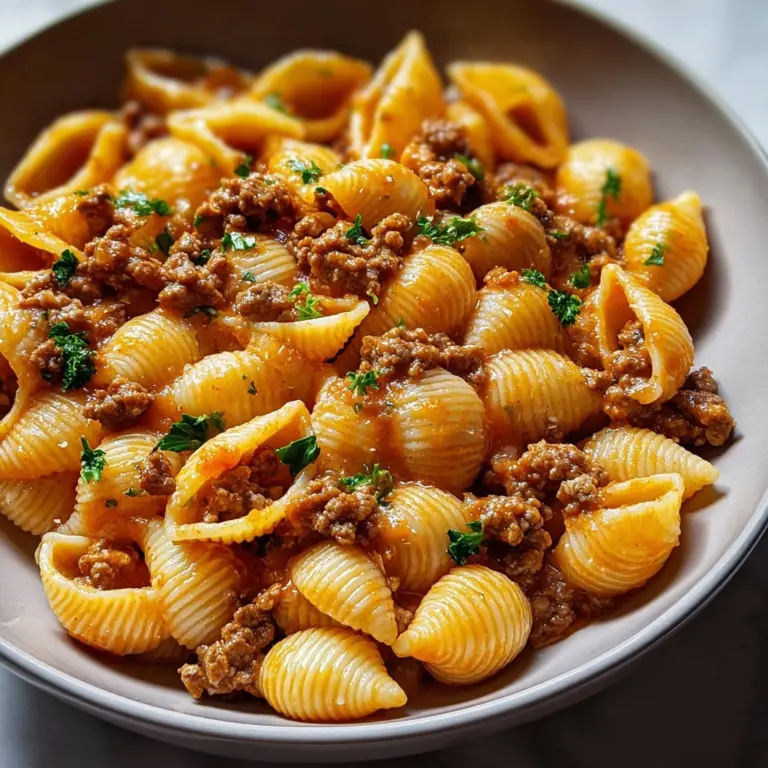 Creamy Beef and Shells Recipe