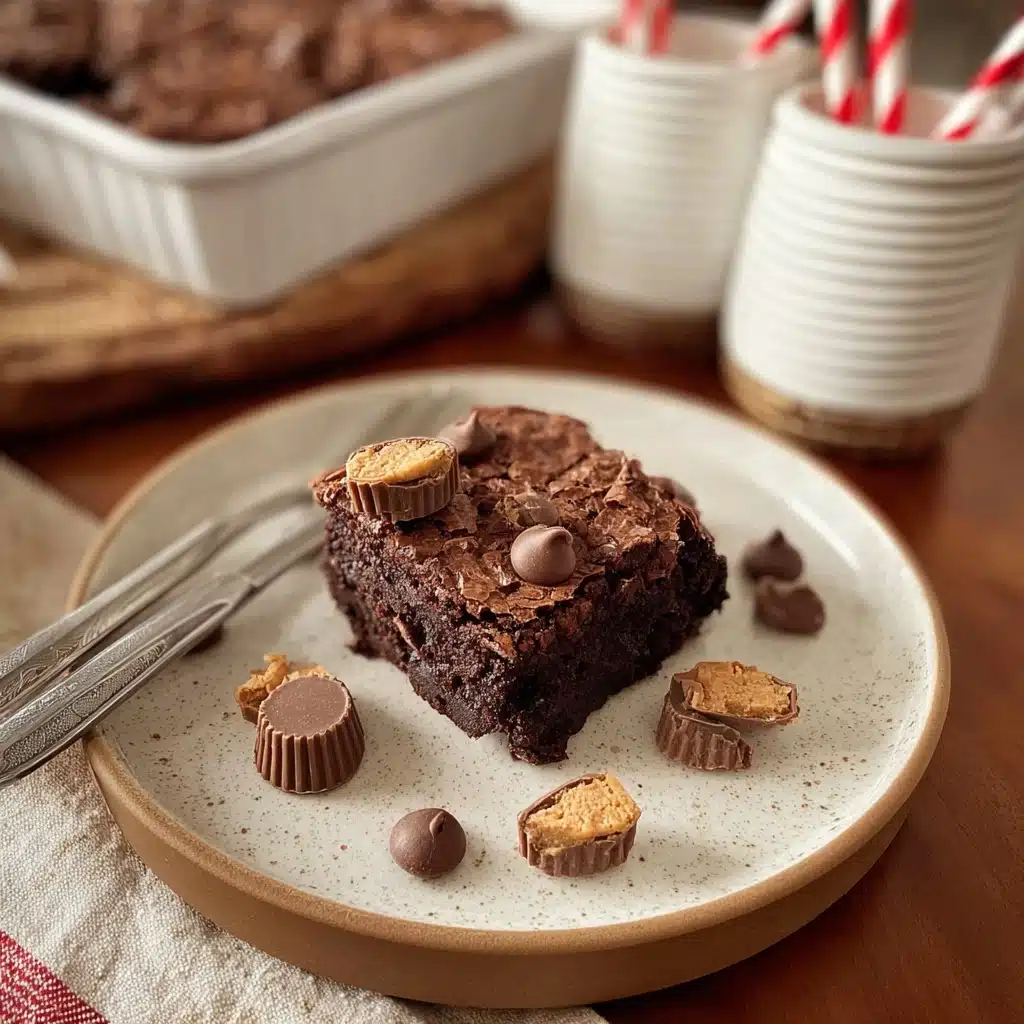 The Easiest, Fudgiest Peanut Butter Cup Dump Cake Ever! Recipe