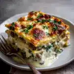 Spinach and Mushroom White Lasagna Recipe
