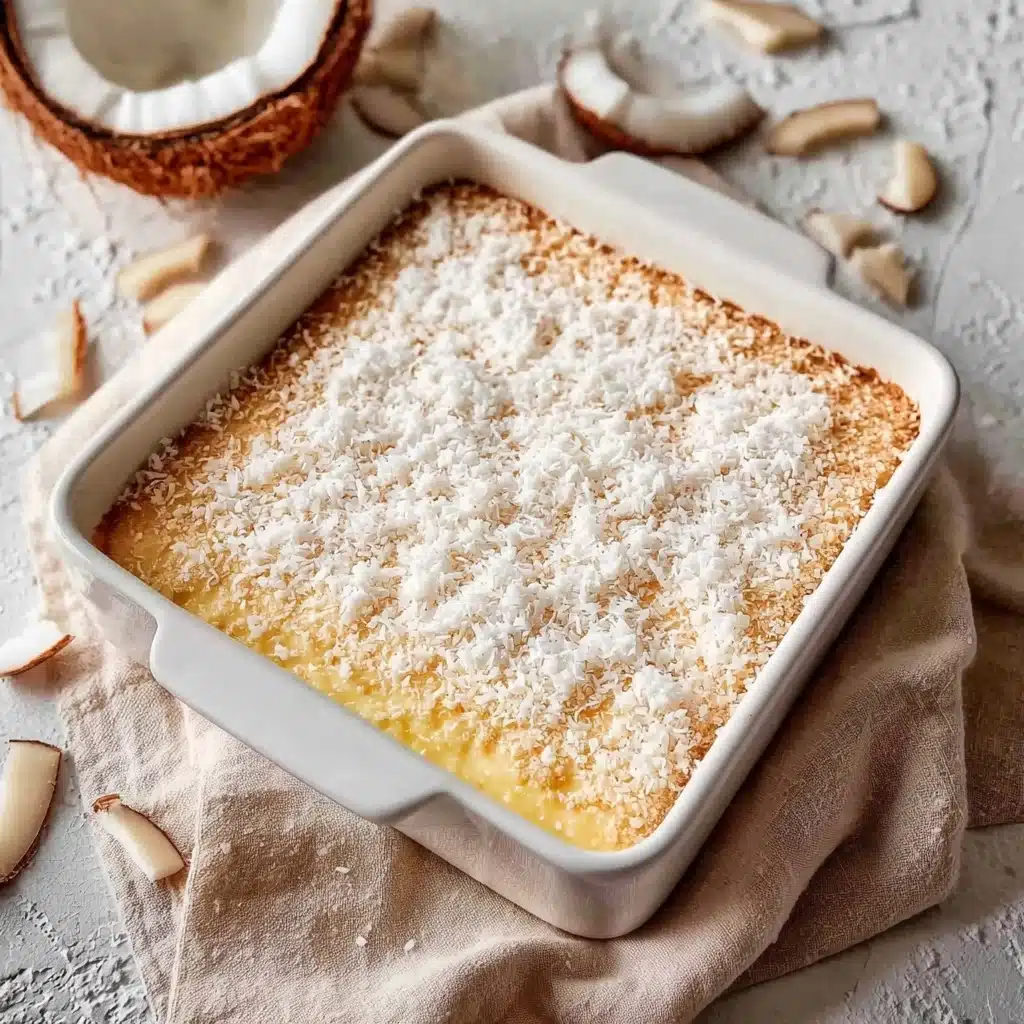 Irresistible Chewy Coconut Bars Recipe - Recipe Image