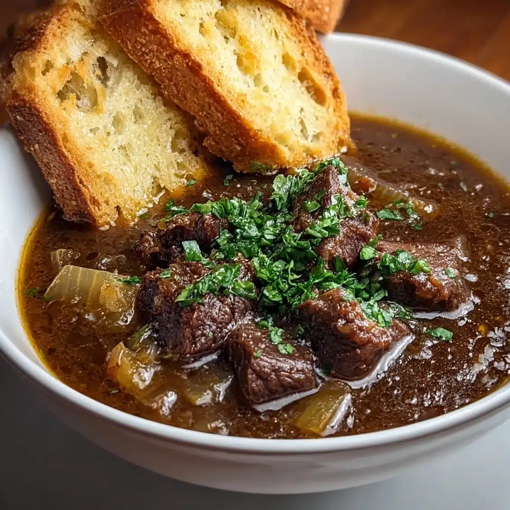 French Onion Beef Short Rib Soup Recipe