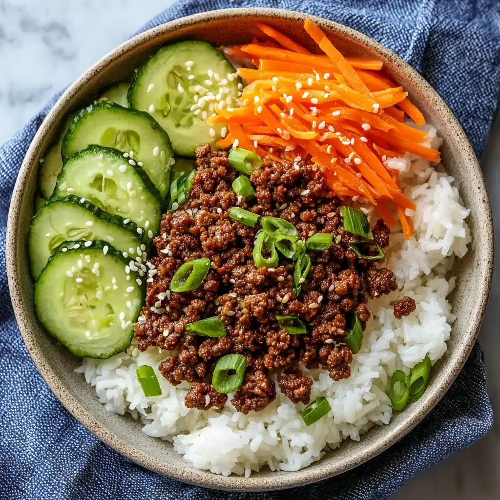 Quick & Easy Korean Ground Beef Bowl Recipe - Recipe Image