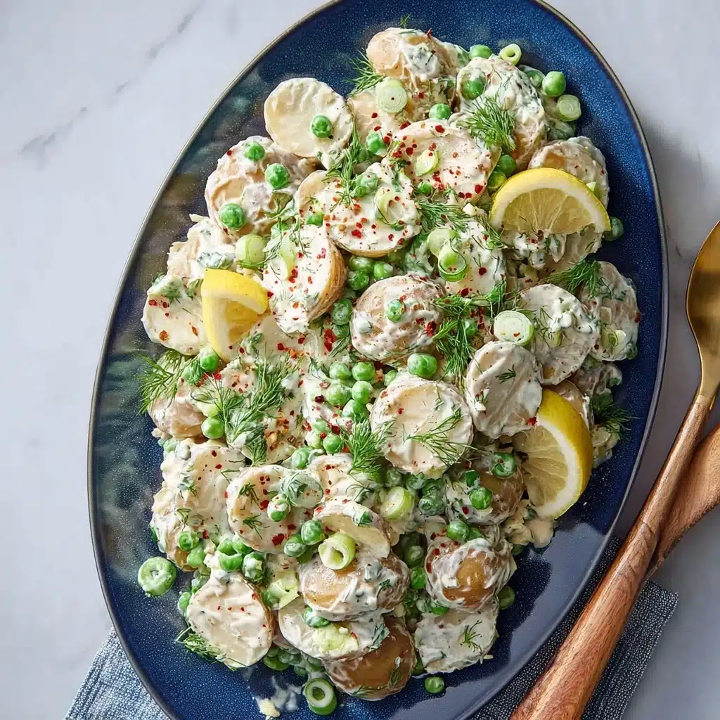 Creamy Potato Salad with Peas and Dill Recipe - Recipe Image