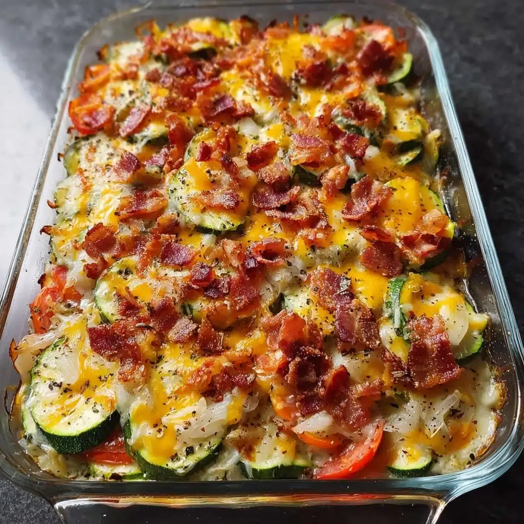 Easy Loaded Zucchini Bake Recipe for Cheesy Comfort Recipe - Recipe Image
