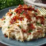 Dump-and-Bake Chicken Alfredo Rice Casserole Recipe