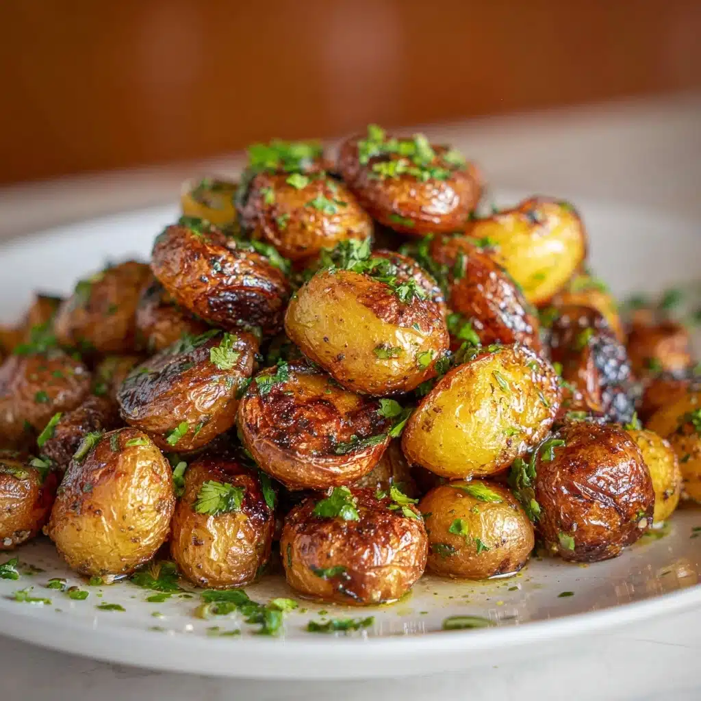 Crispy Potatoes with Garlic Butter and Herbs Recipe - Recipe Image