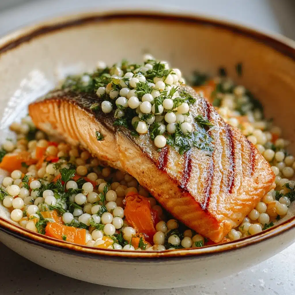 Herbed Pearl Couscous and Salmon Recipe