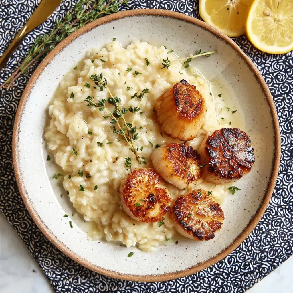 Parmesan, Thyme & Lemon Risotto with Seared Scallops Recipe - Recipe Image