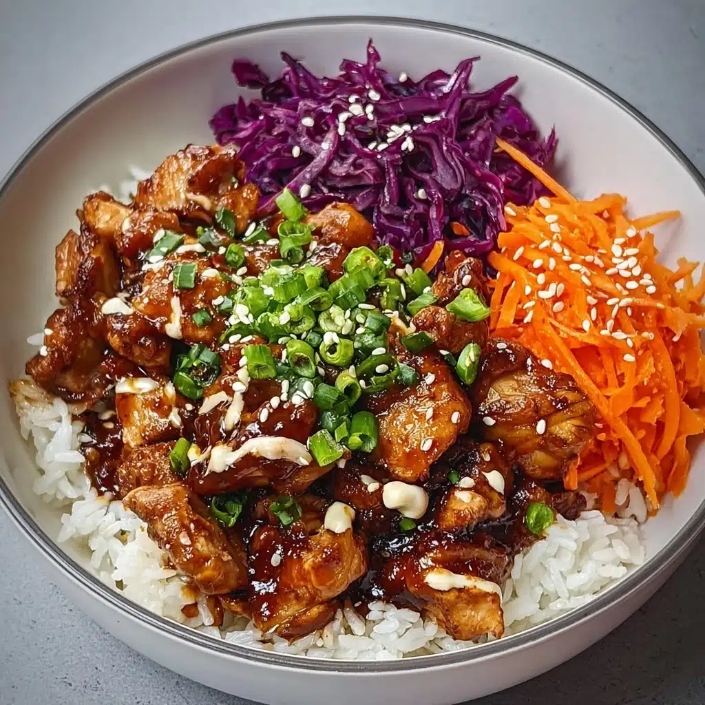 Korean BBQ Chicken Bowls with Gochujang Cream Sauce Recipe - Recipe Image