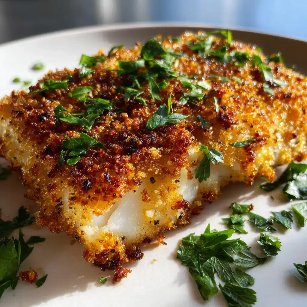 Garlic Parmesan Crusted Halibut Recipe - Recipe Image