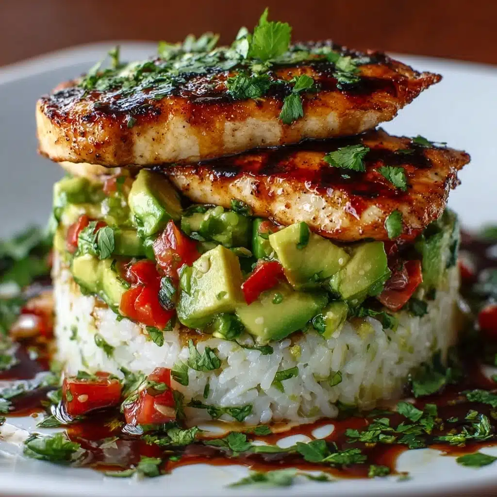 Honey Lime Chicken & Avocado Rice Stack Recipe - Recipe Image