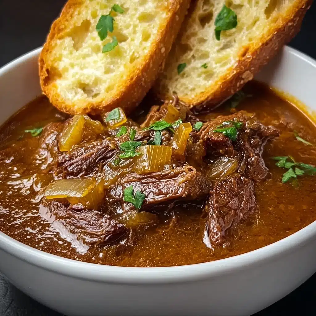 French Onion Beef Short Rib Soup Recipe - Recipe Image