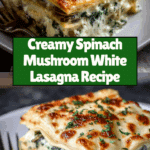 Spinach and Mushroom White Lasagna Recipe