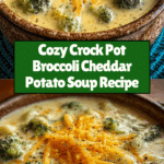 Easy Crock Pot Potato Broccoli Cheddar Soup Recipe