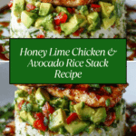 Honey Lime Chicken & Avocado Rice Stack Recipe