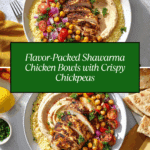 Easy Shawarma Chicken Bowls with Lemon Sauce