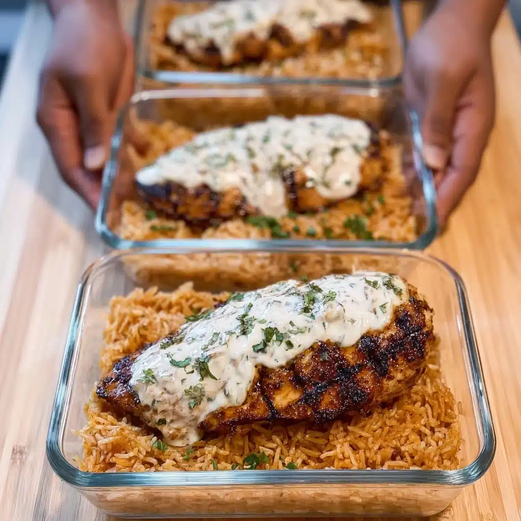 High Protein Creamy Cajun Chicken & Rice Recipe - Recipe Image