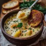 Cheddar Garlic Herb Potato Soup Recipe