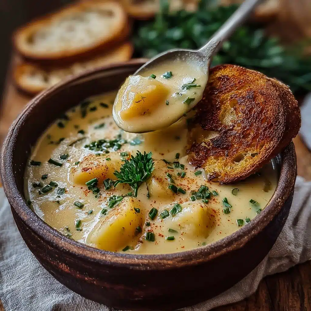 Cheddar Garlic Herb Potato Soup Recipe
