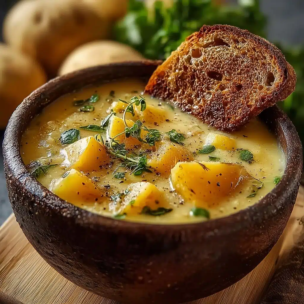 Cheddar Garlic Herb Potato Soup Recipe - Recipe Image