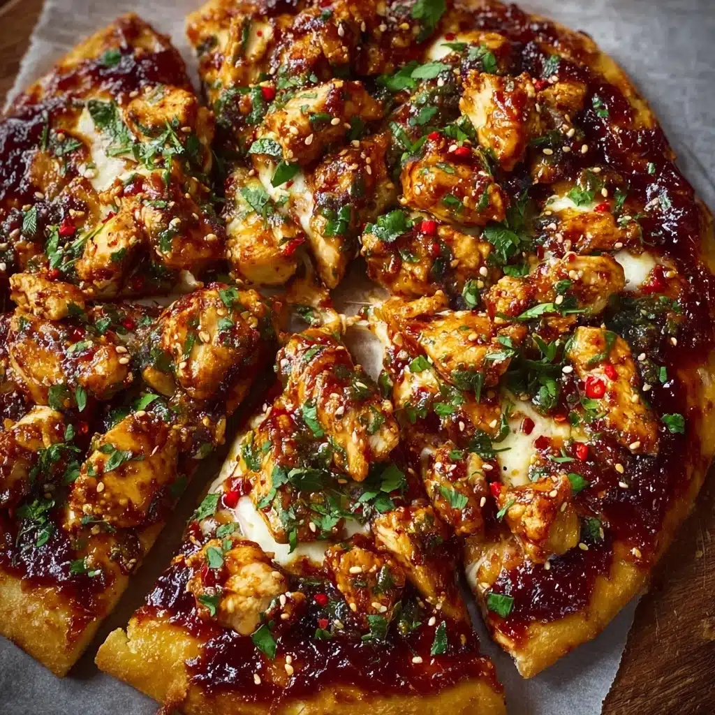 Chili Garlic Chicken Pizza Recipe - Recipe Image