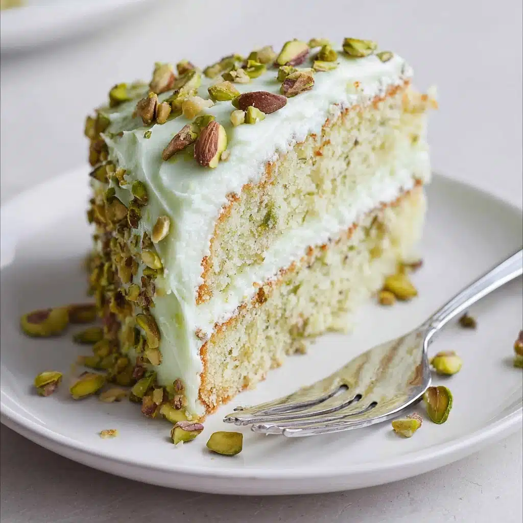 Coconut and Pistachio Pudding Cake Recipe - Recipe Image