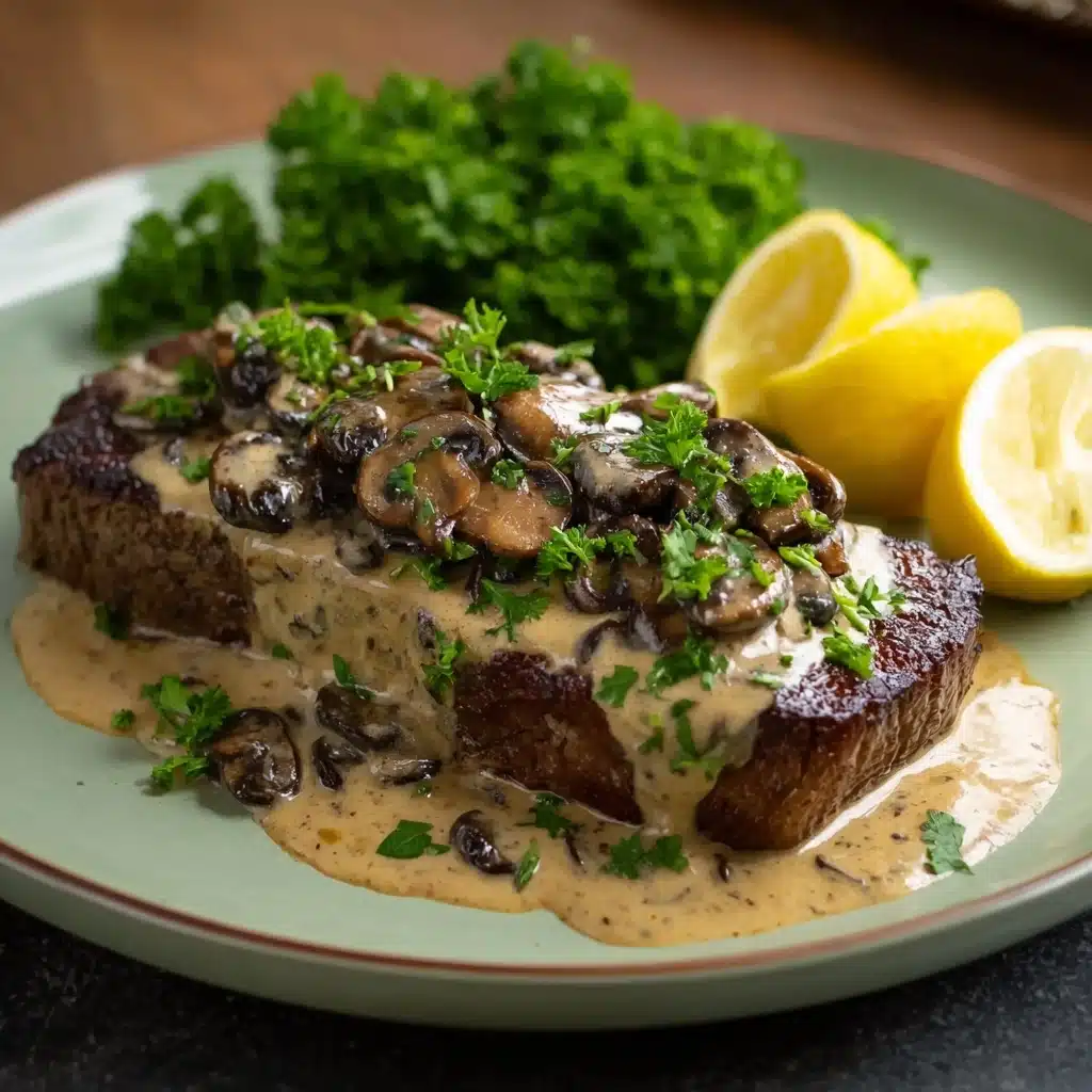 Haunted Bourbon Garlic Cream Steak Recipe - Recipe Image