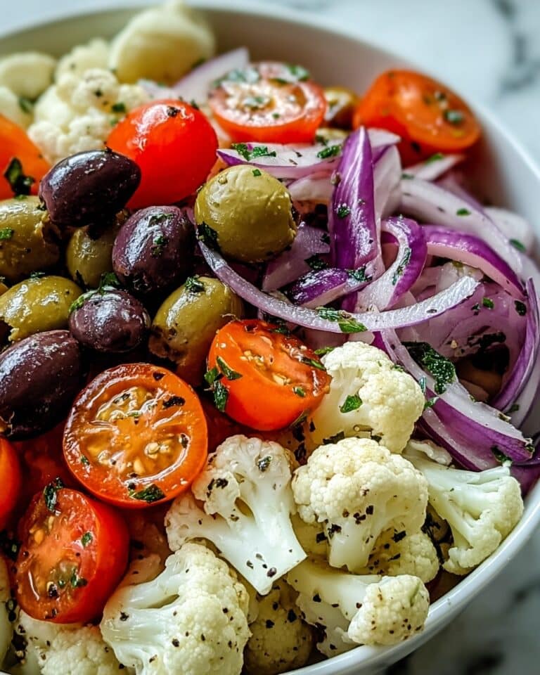 Mediterranean Marinated Cauliflower Salad Recipe
