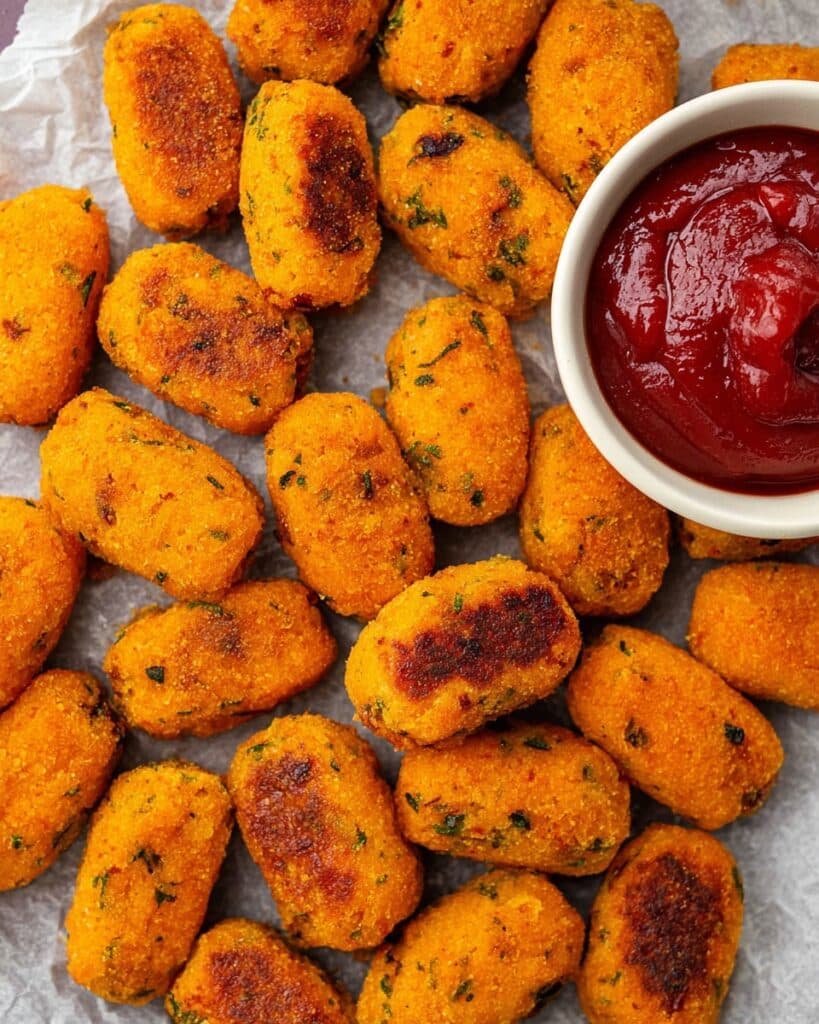 Baked Sweet Potato Zucchini Tots Recipe