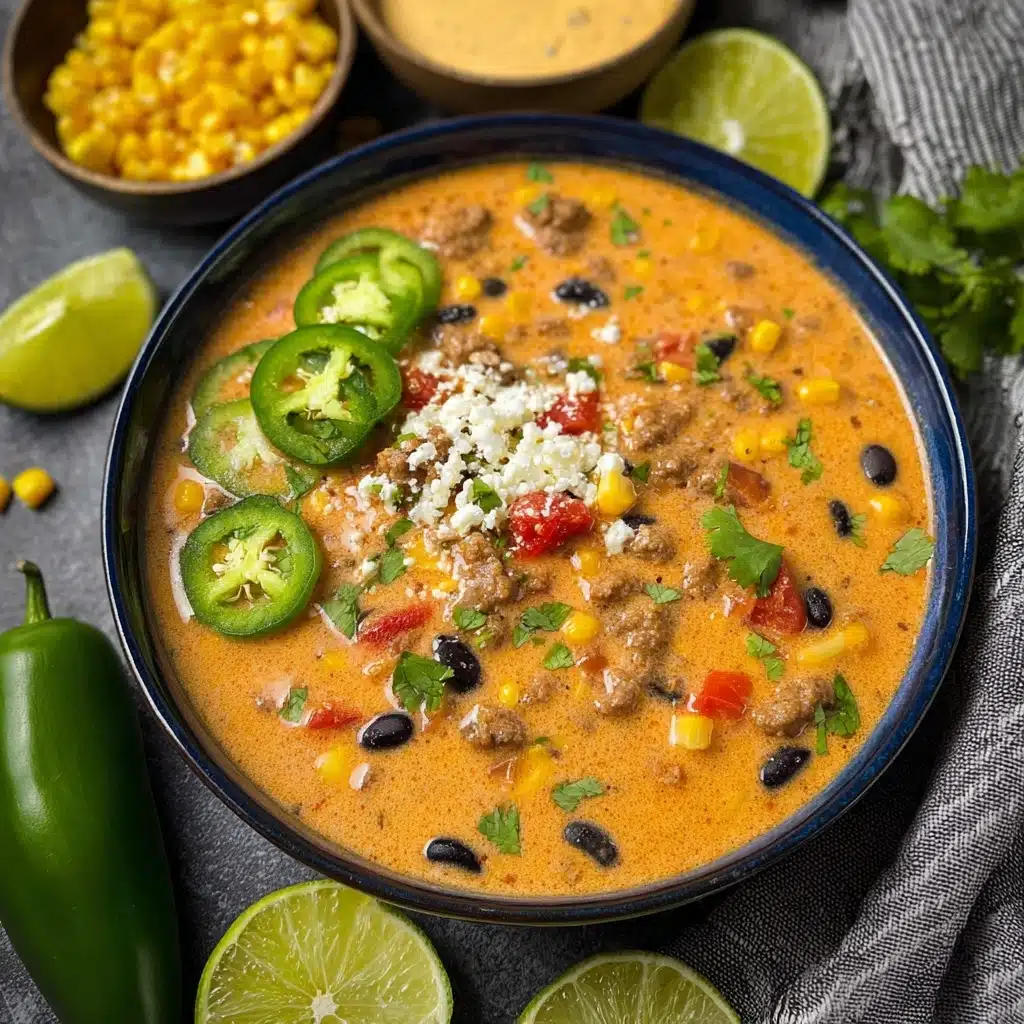 High Protein Creamy Taco Soup Recipe - Recipe Image