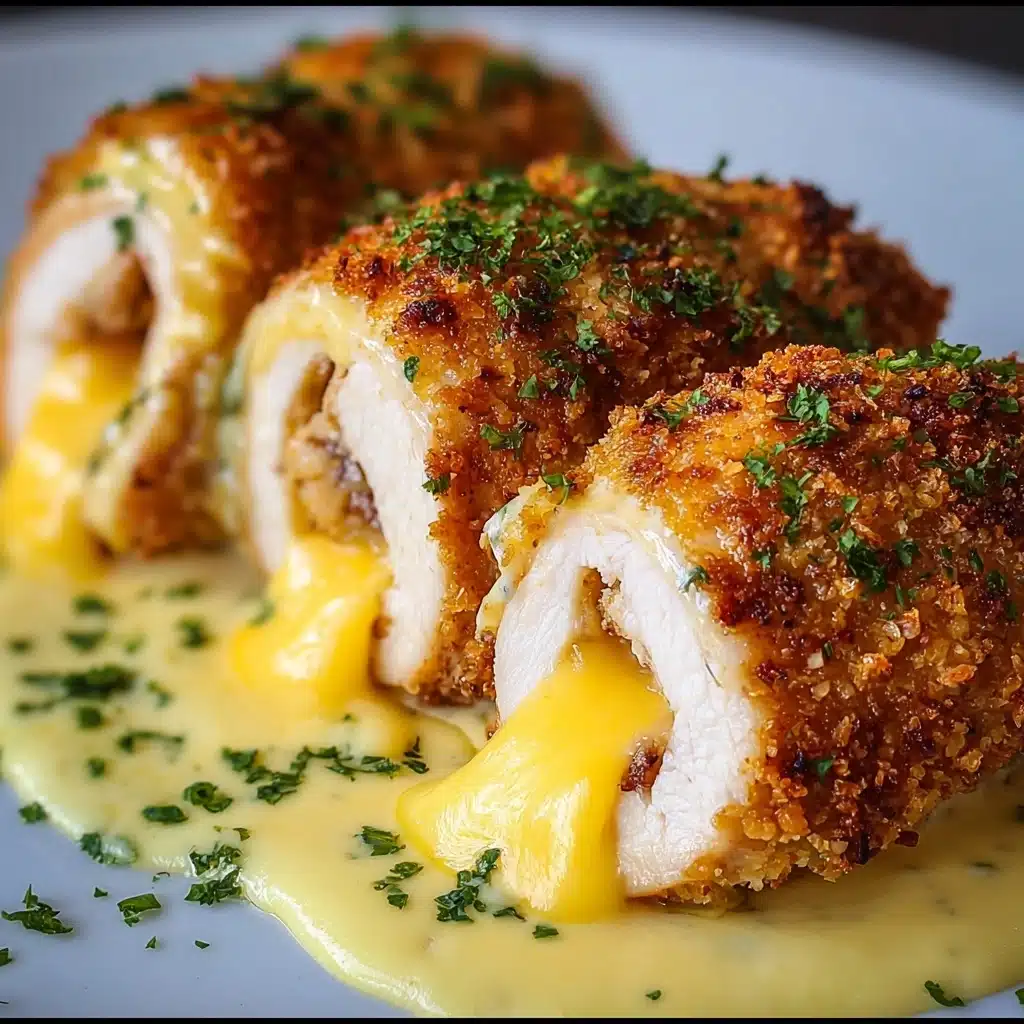 Chicken Cordon Bleu with Swiss Cheese Sauce Recipe - Recipe Image