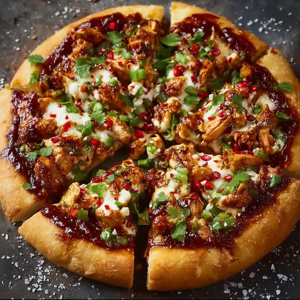 Chili Garlic Chicken Pizza Recipe - Recipe Image
