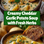 Cheddar Garlic Herb Potato Soup Recipe