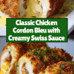 Chicken Cordon Bleu with Swiss Cheese Sauce Recipe
