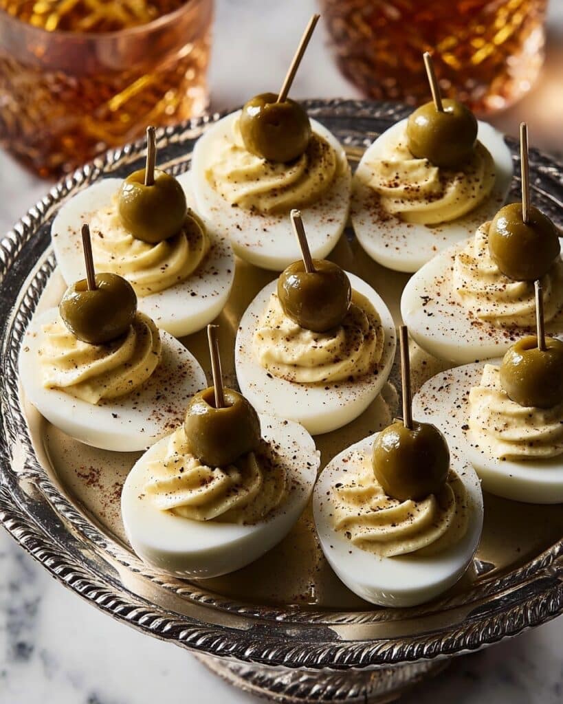 Dirty Martini Deviled Eggs Recipe