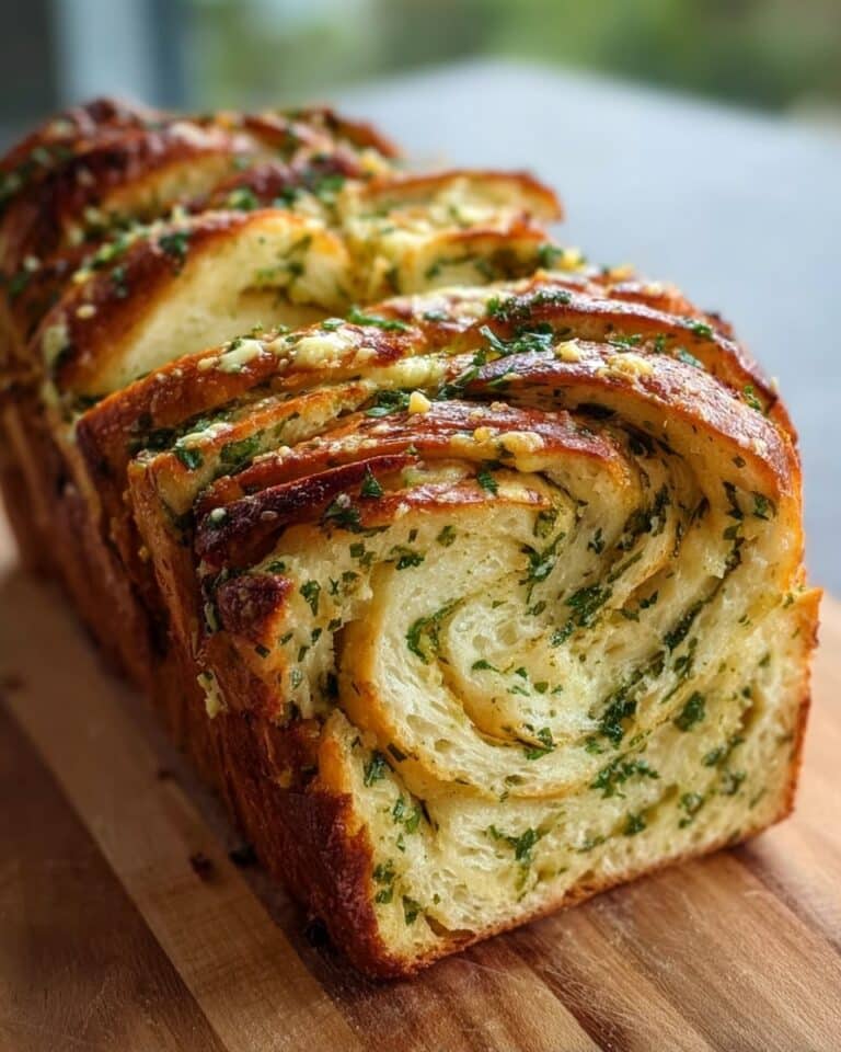 Swirled Garlic Herb and Cheese Bread Recipe
