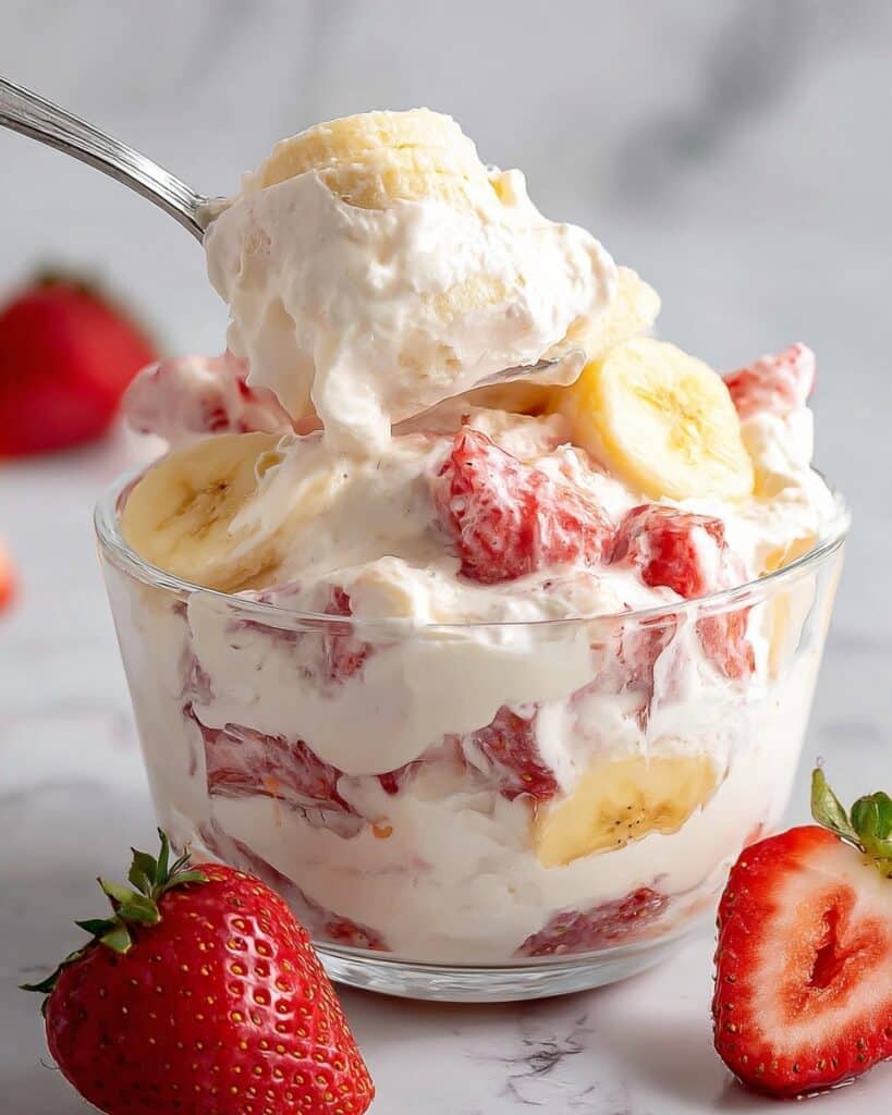 Strawberry Banana Cheesecake Salad Recipe