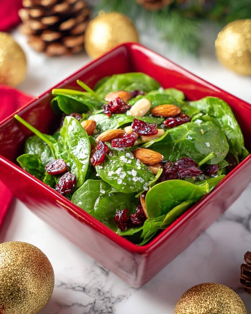 Delicious Christmas Cranberry Spinach Salad Recipe