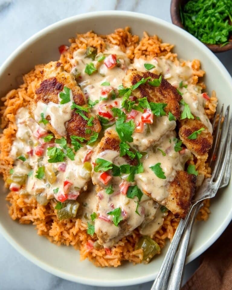 Chicken and Rice Queso Casserole Recipe