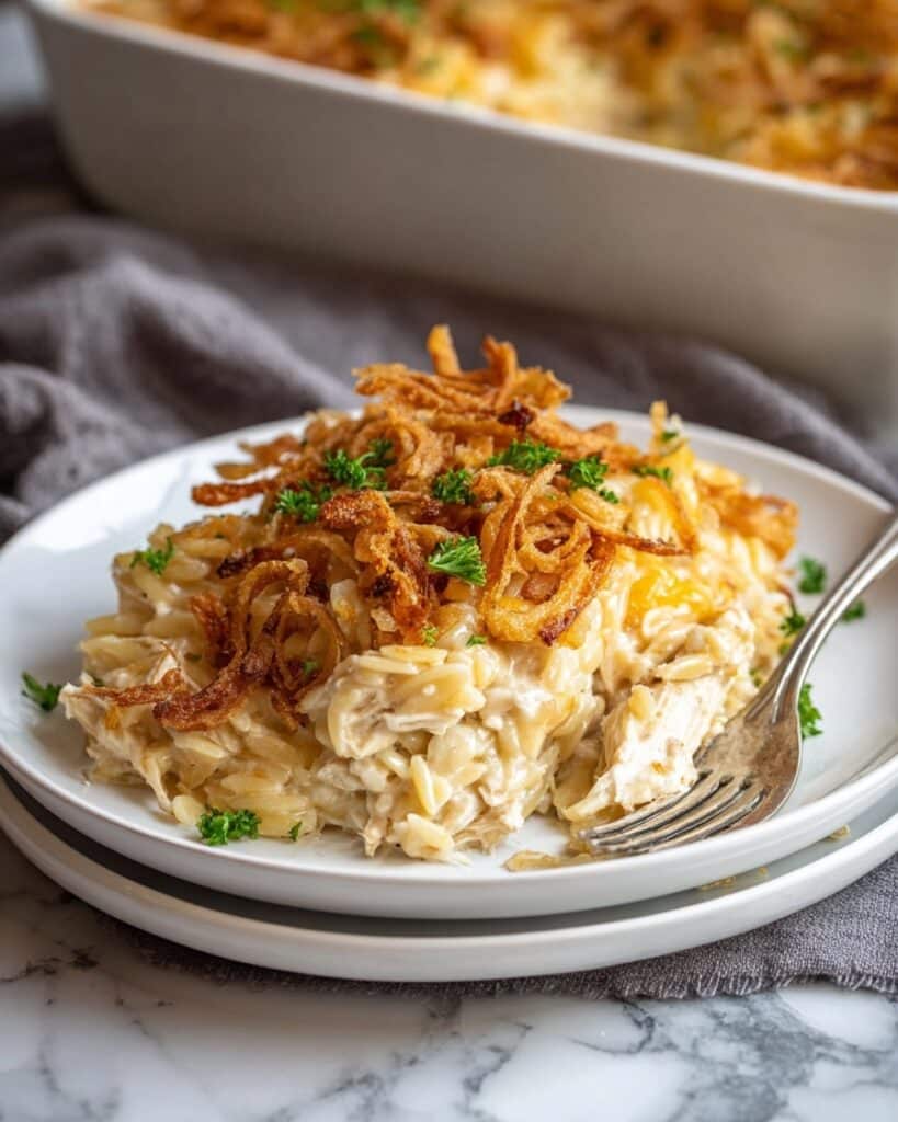 French Onion Orzo Bake Recipe