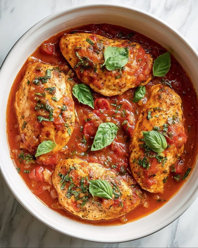Crockpot Creamy Tomato Basil Chicken Recipe